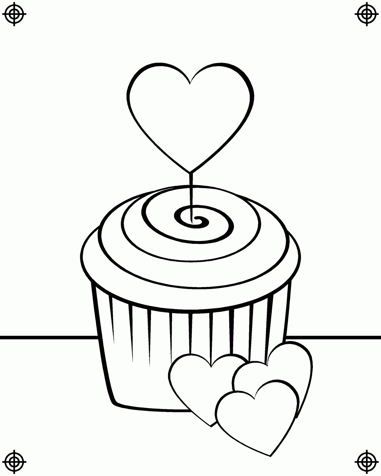 Cute Cupcakes Coloring Pages - Coloring Home