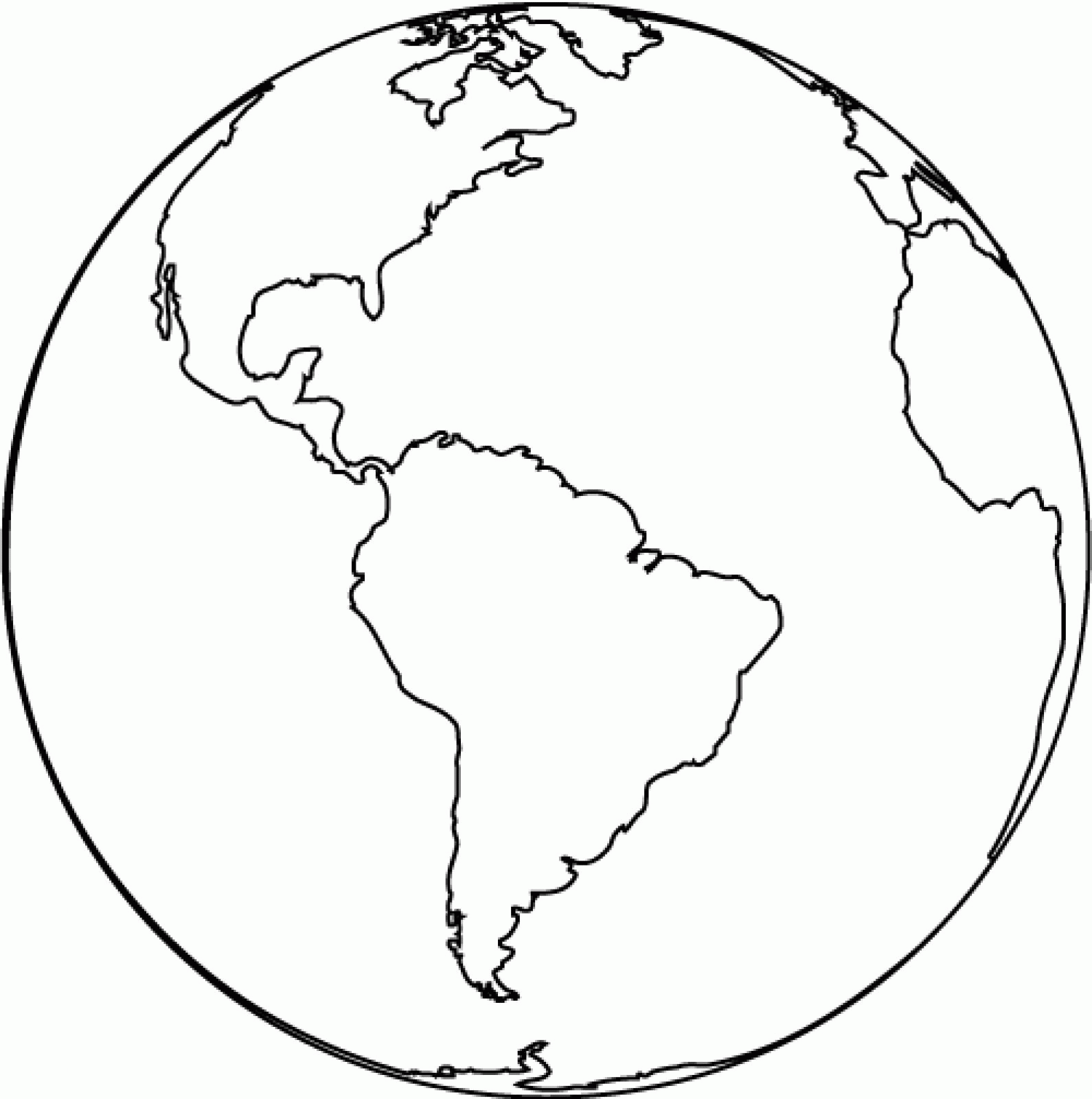 Coloring Page Of The World