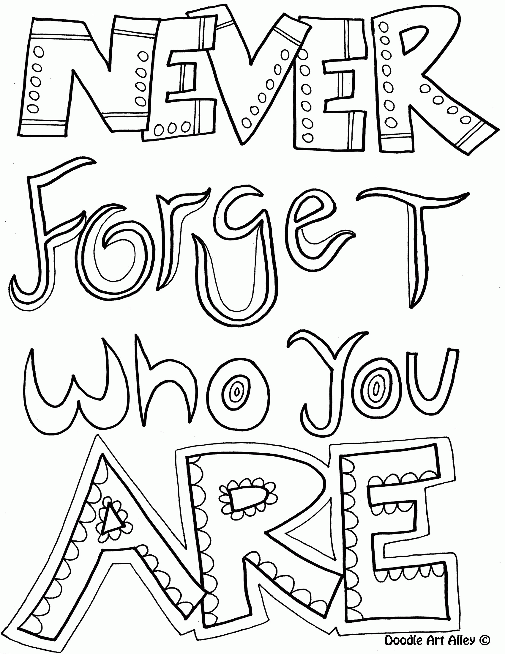 Alphabet ~ Printable Teen Quote Coloring Pages ~ Coloring Tone
