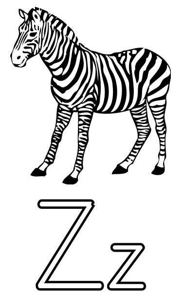 The Letter Z - Coloring Page for Kids - Free Printable Picture