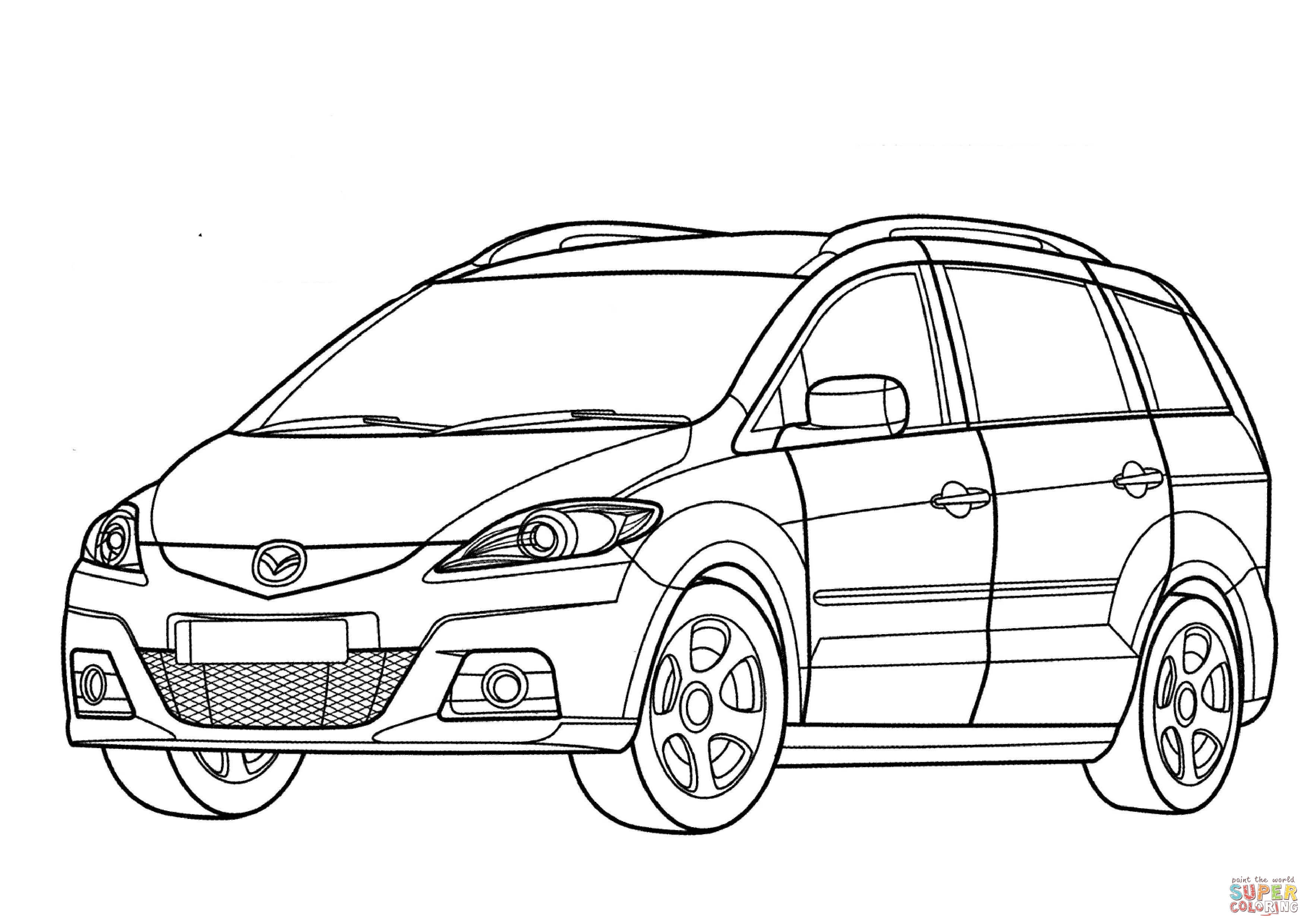 Mazda 5 coloring page | Free Printable Coloring Pages