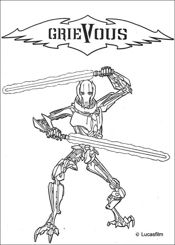 STAR WARS coloring pages - Grievous