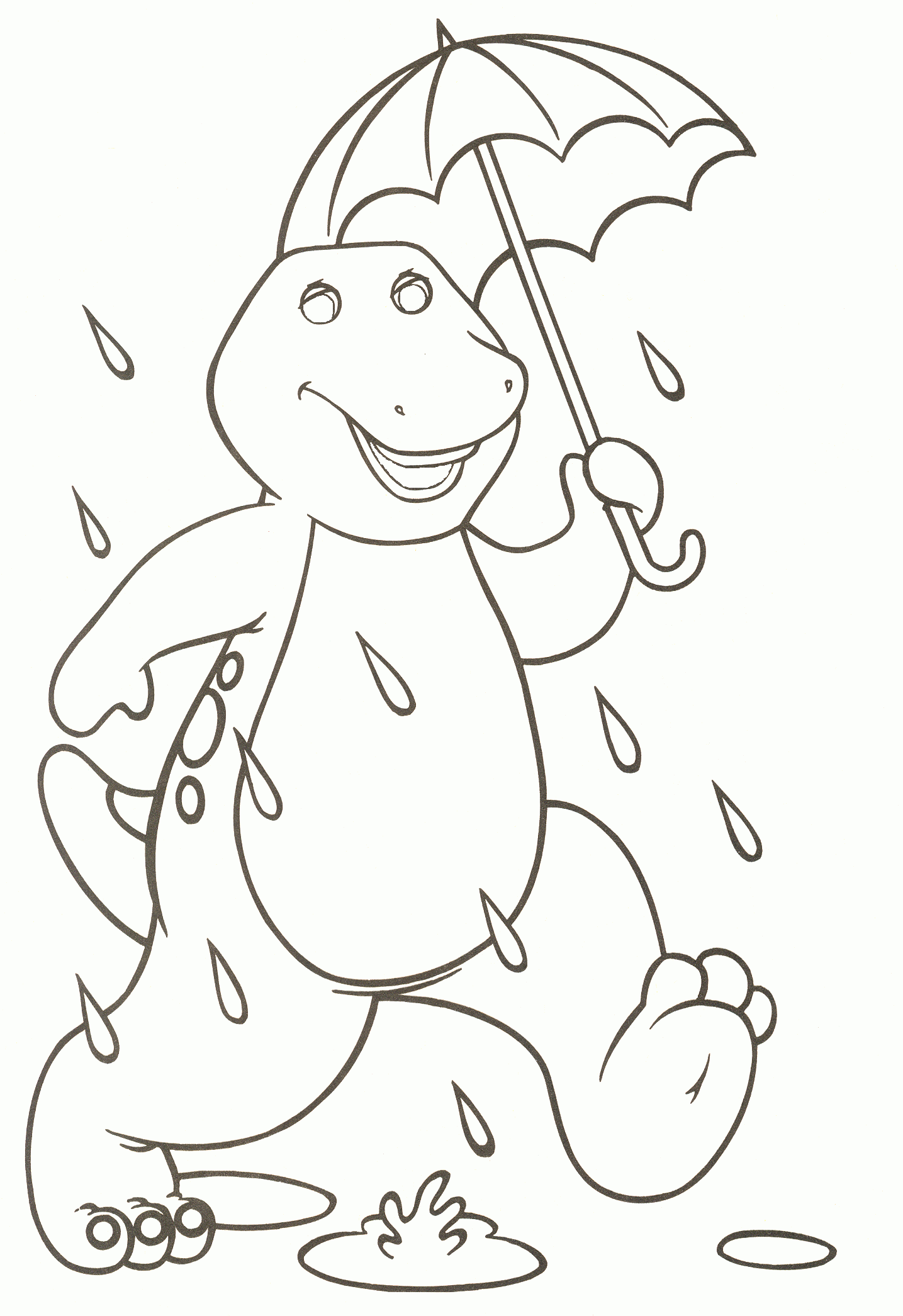 Barney Happy Birthday Coloring Pages Barney Coloring Pages Barney ...