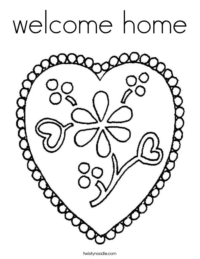 Welcome Home - Coloring Pages for Kids and for Adults