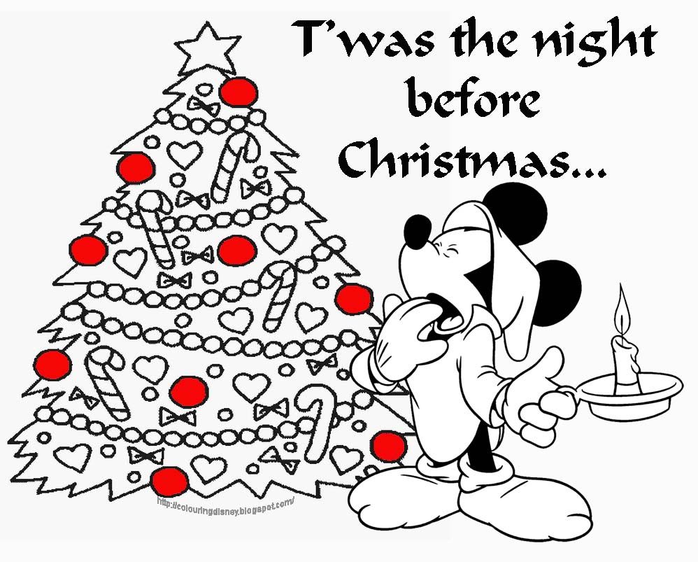 Mickey And Minnie Christmas Coloring Pages - Coloring Home
