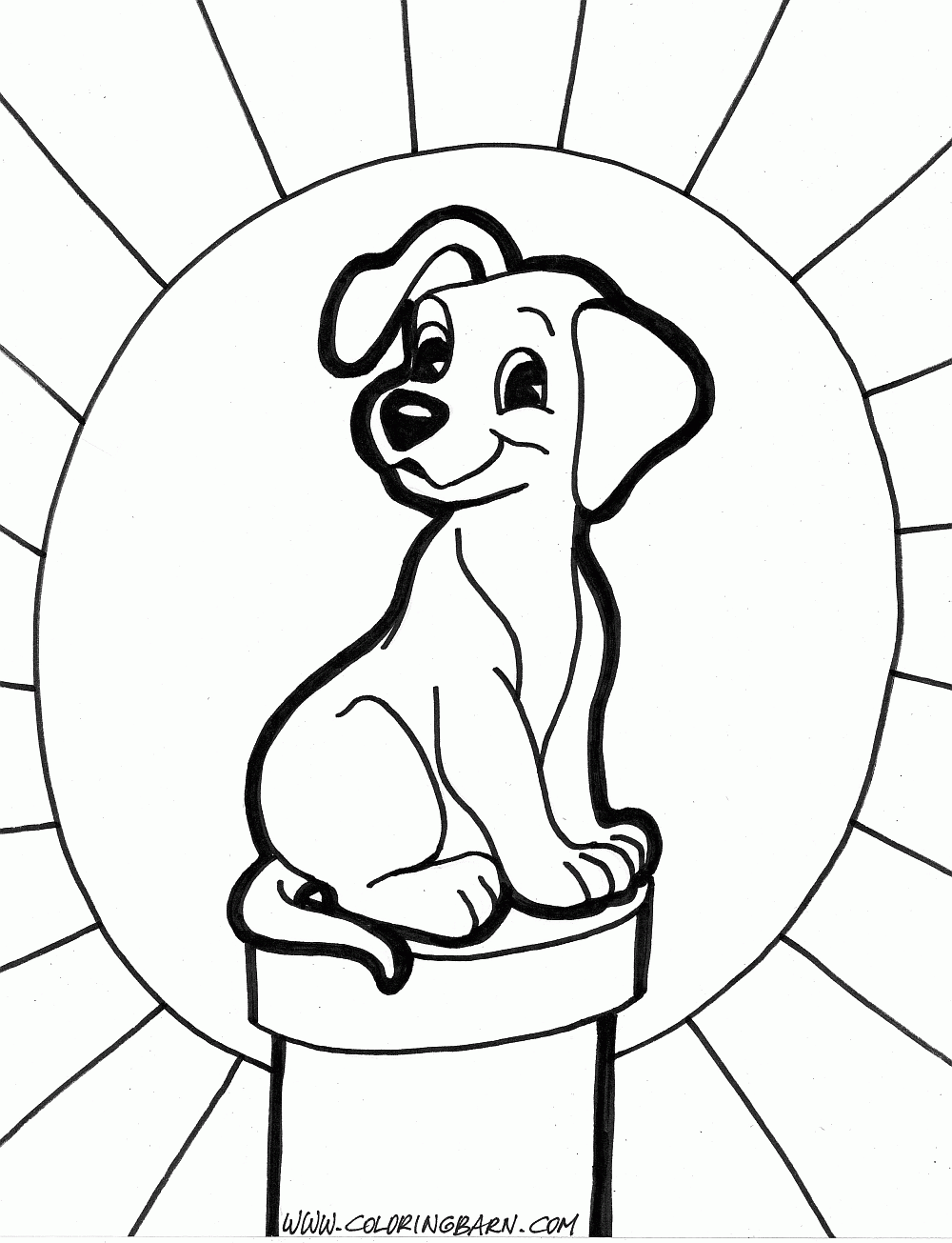 Puppy Color Sheets - Coloring Pages for Kids and for Adults