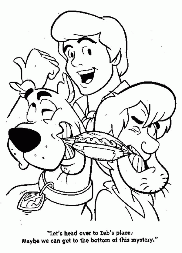Scooby Doo and Shaggy are Best Partner Coloring Page - Free ...
