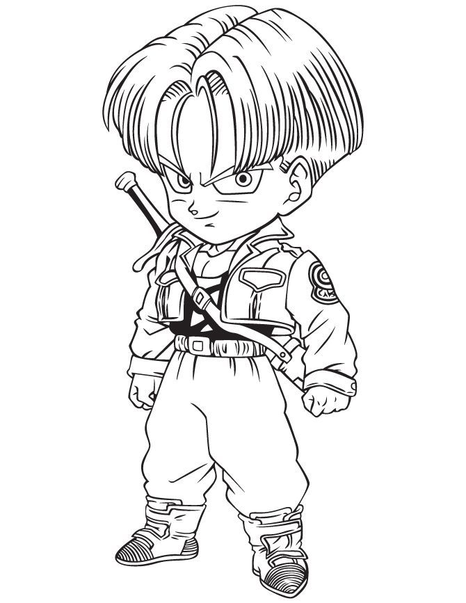 Trunks of Dragon Ball Z Coloring Pages - Enjoy Coloring ...
