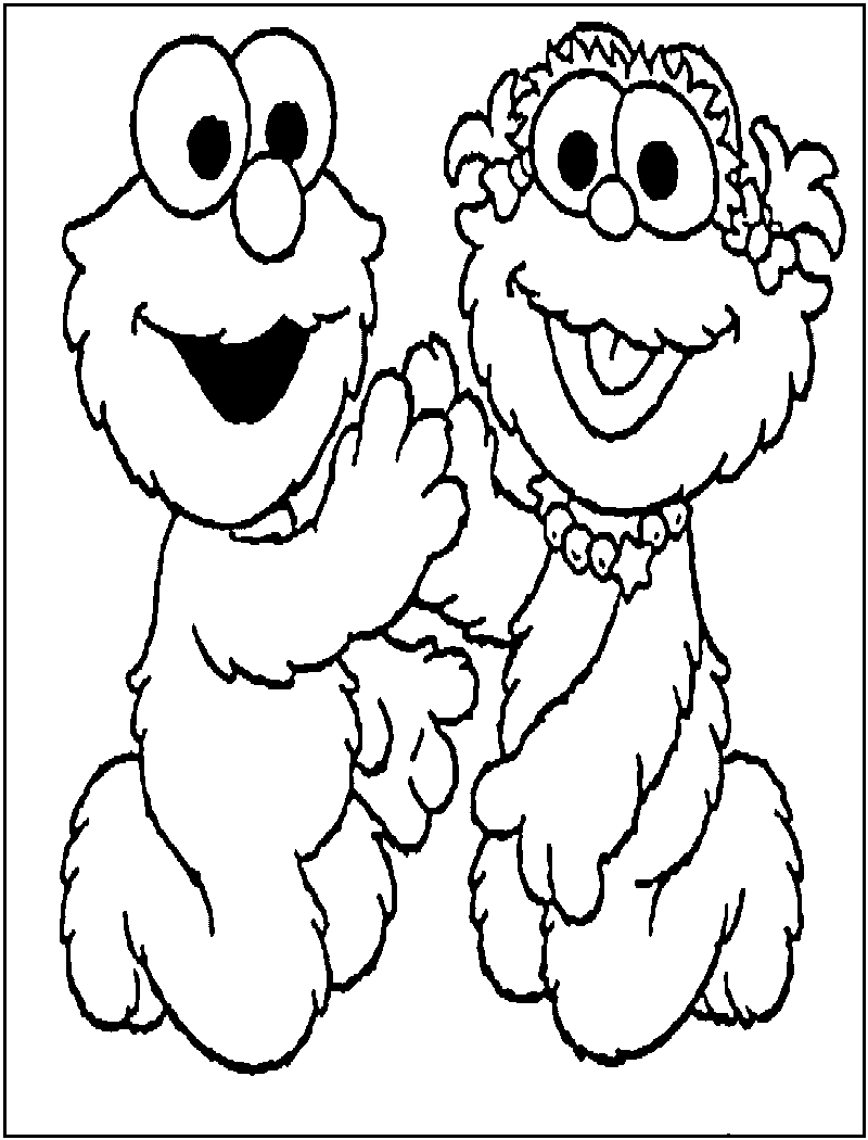 Amazing of Free Elmo Printable Coloring Pages About Elmo #1444