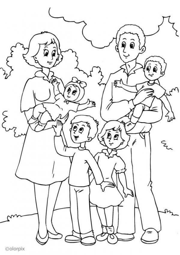 Preschool Coloring Pages Family - High Quality Coloring Pages