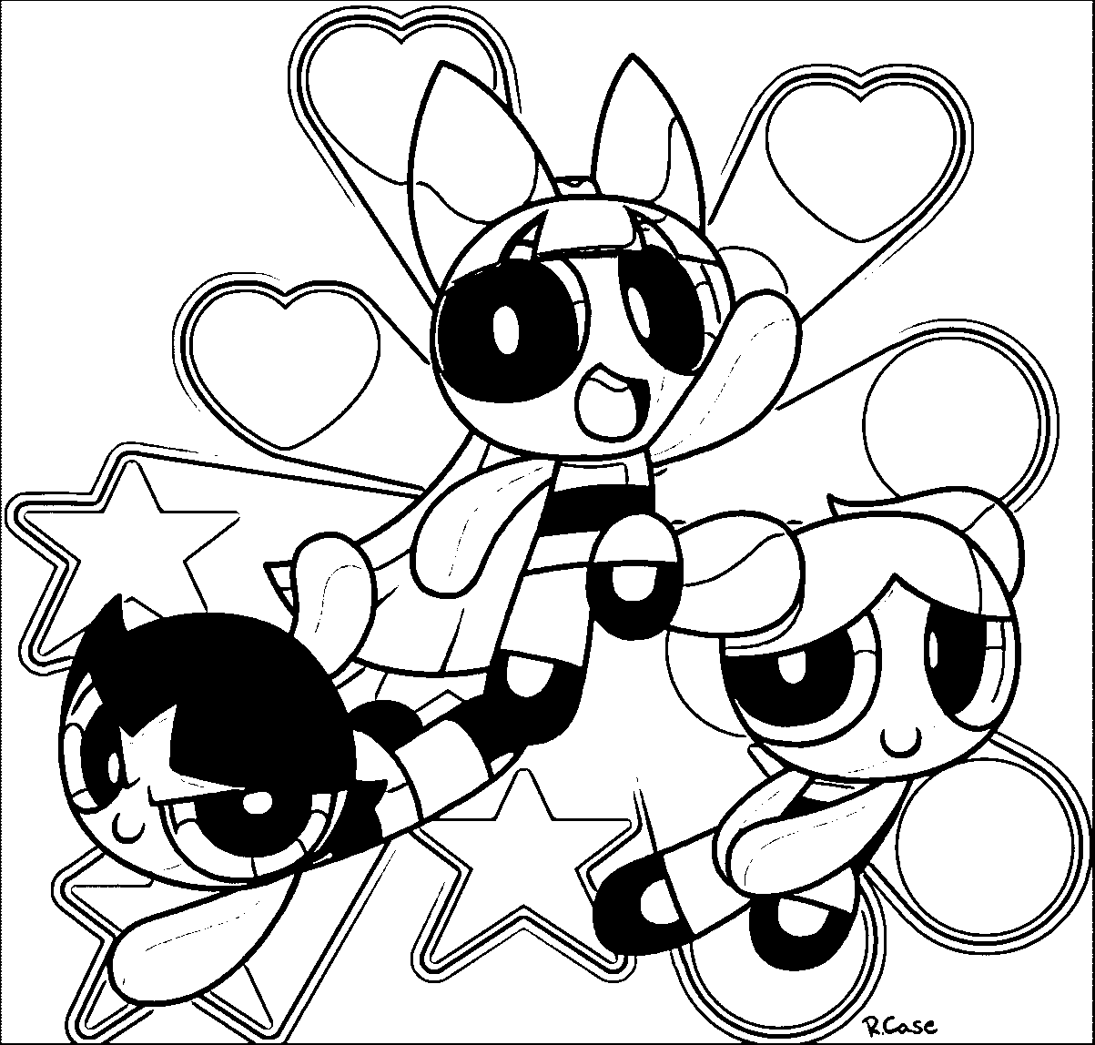 Ppower Puff Girls Coloring Pages - Coloring Home