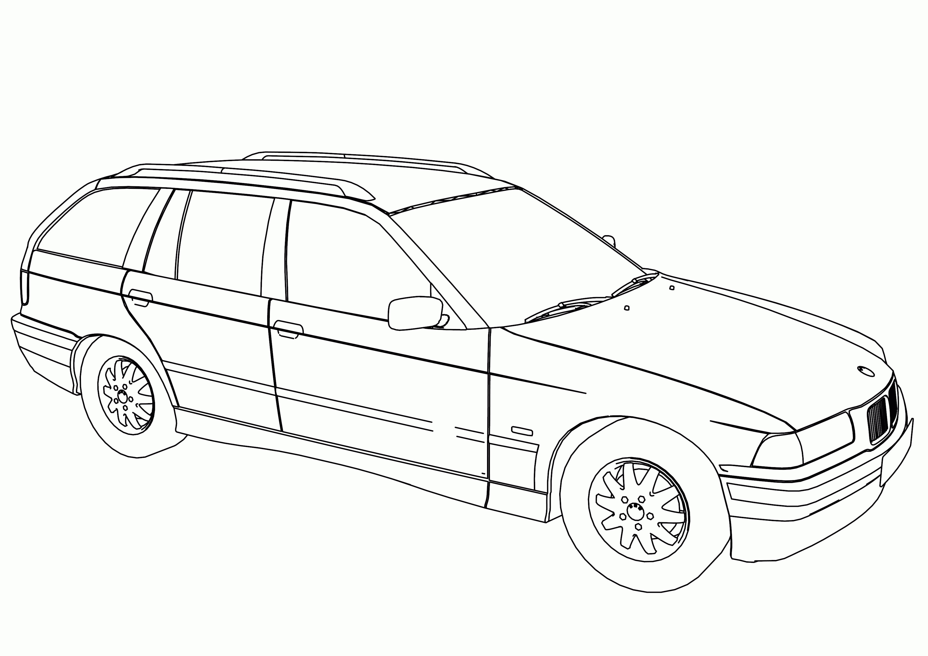 Bmw 318 Model Touring Car Coloring Page | Wecoloringpage