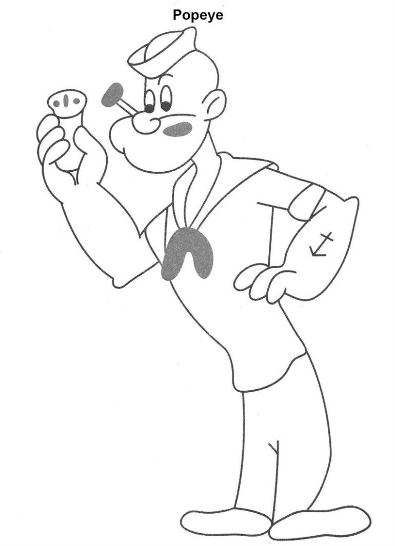 Popeye Coloring Pages Printable Popeye Coloring Pages Printable In ...