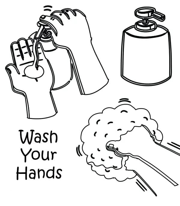 Remember To Wash Your Hands Coloring Page - Free Printable Coloring Pages  for Kids