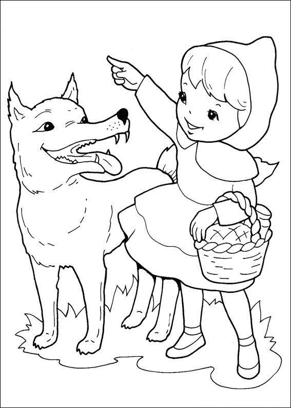 20 printable Little Red Riding Hood coloring pages for kids. Free Printable Coloring  Pages Little Red Riding Hood Color… | Sprookjesboom, Roodkapje, Red riding  hood