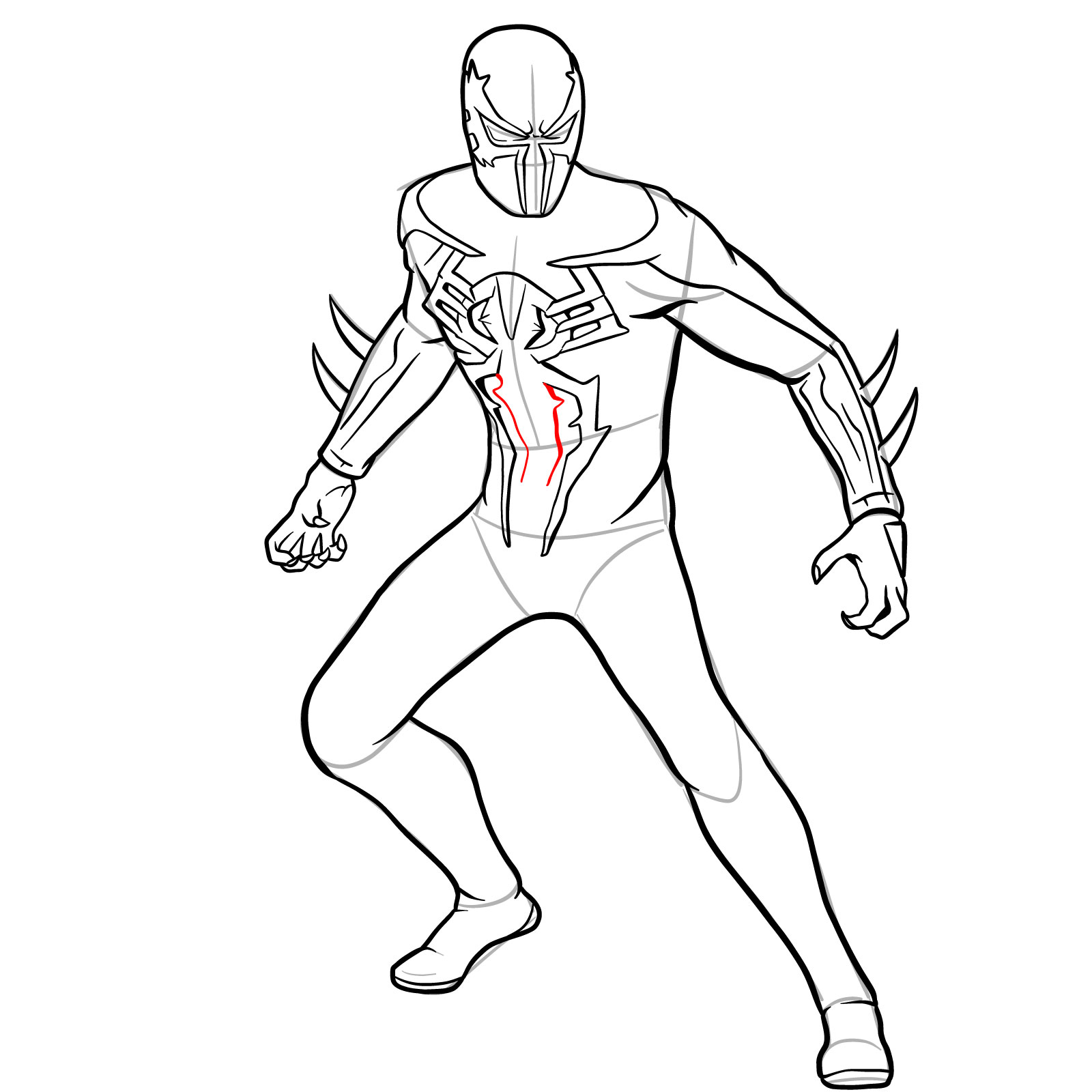 Spider Man 2099 Easy Drawing Guides Coloring Home