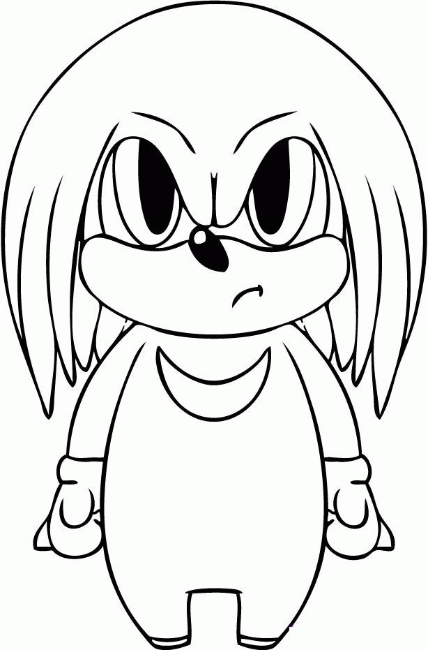 Free Printable Knuckles Sonic Coloring Pages Knuckles Coloring Pages