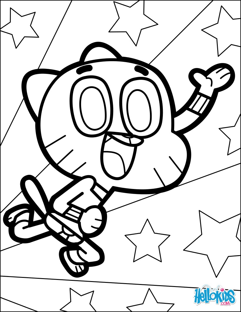 Gumball watterson coloring pages - Hellokids.com