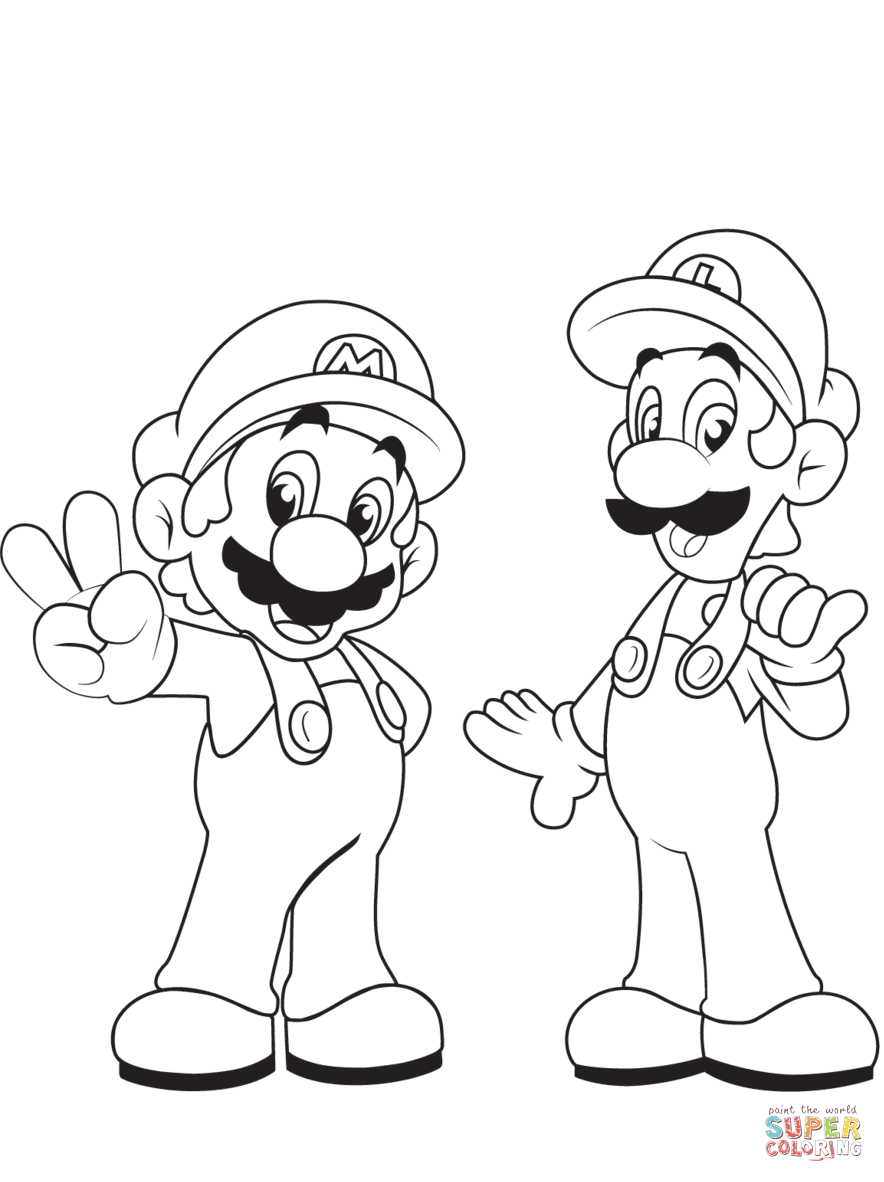 Super Mario Bros. coloring pages | Free Coloring Pages