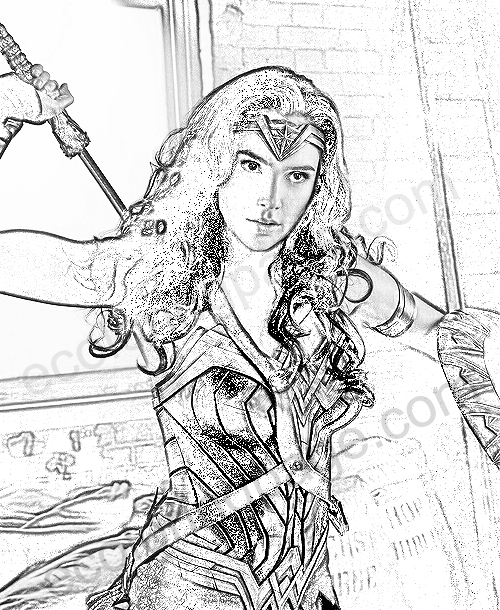 Wonder Woman coloring page |