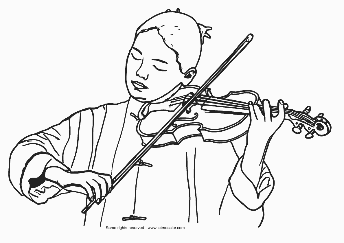 Violin Coloring Page | LetMeColor