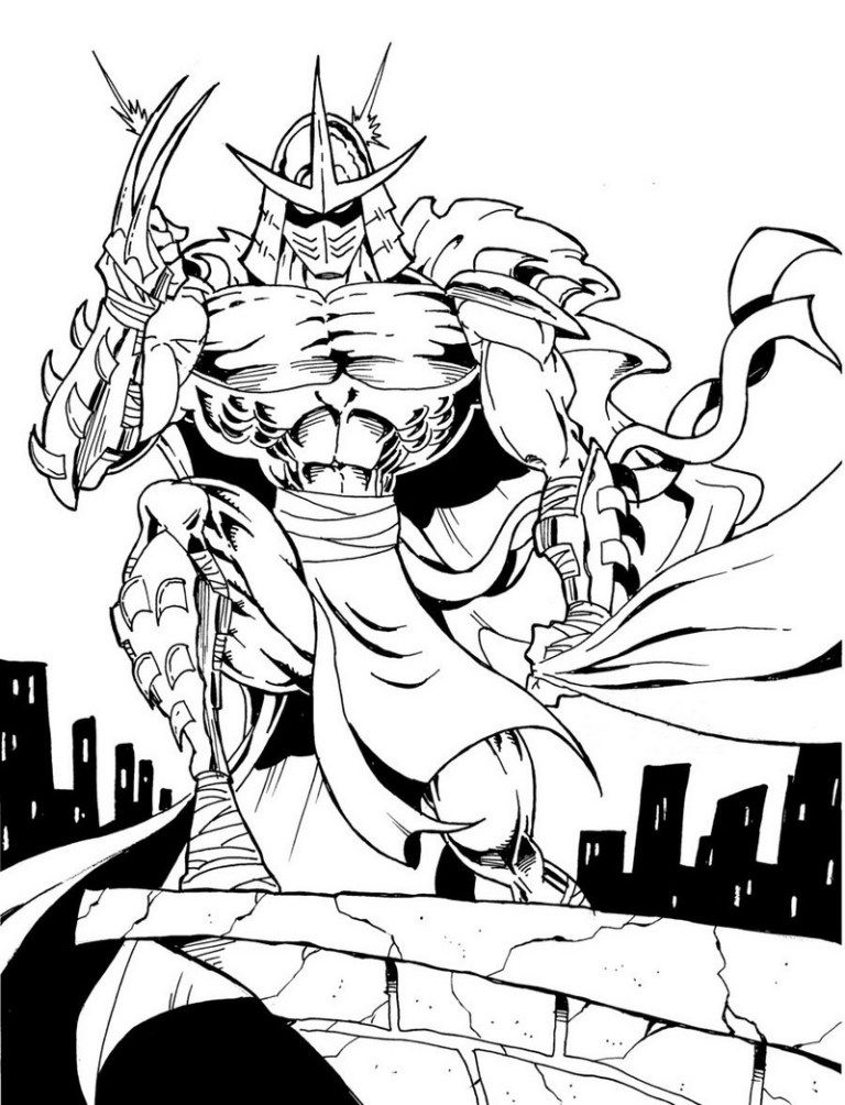 Shredder Coloring Pages - Coloring Home