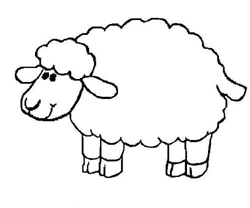 Sheep Coloring Pages Preschool | Sheep drawing, Sheep ...