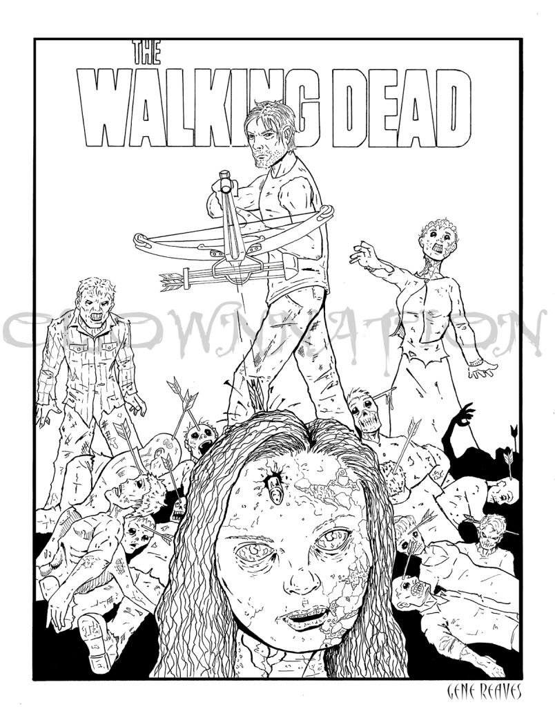 walking dead coloring pages to print | WALKING DEAD art ...