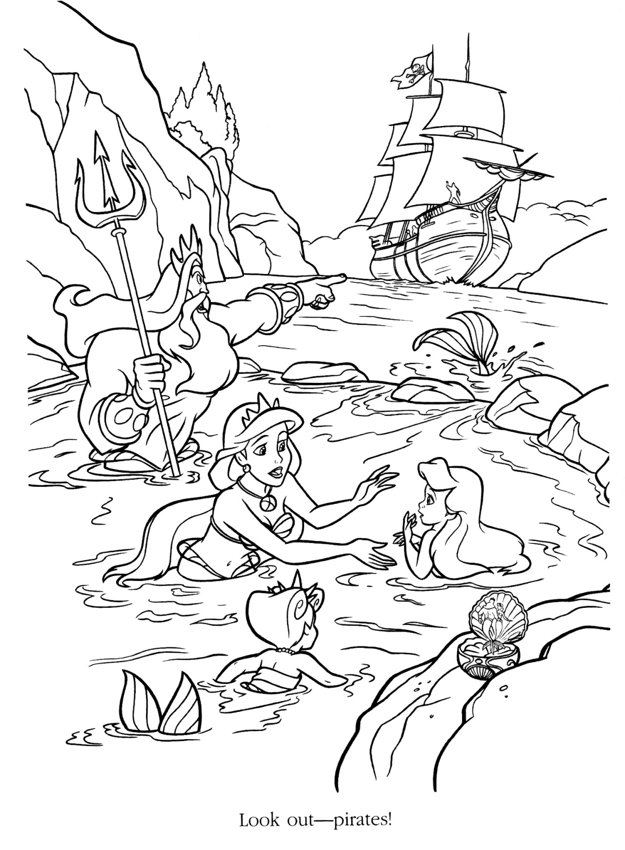 Coloring Pages : Coloring Disney The Little Mermaid Sheets ...