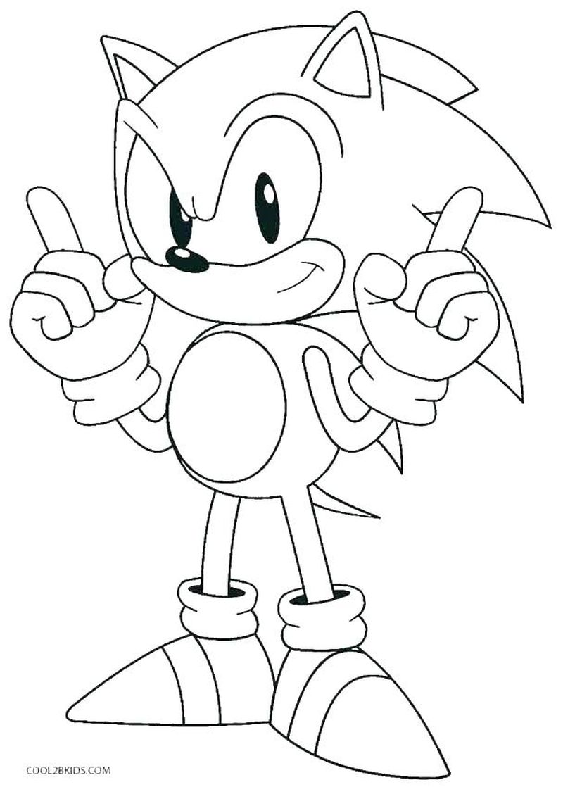 Sonic to download for free - Sonic Kids Coloring Pages