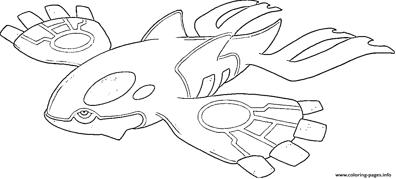 Primal Kyogre Coloring Pages.