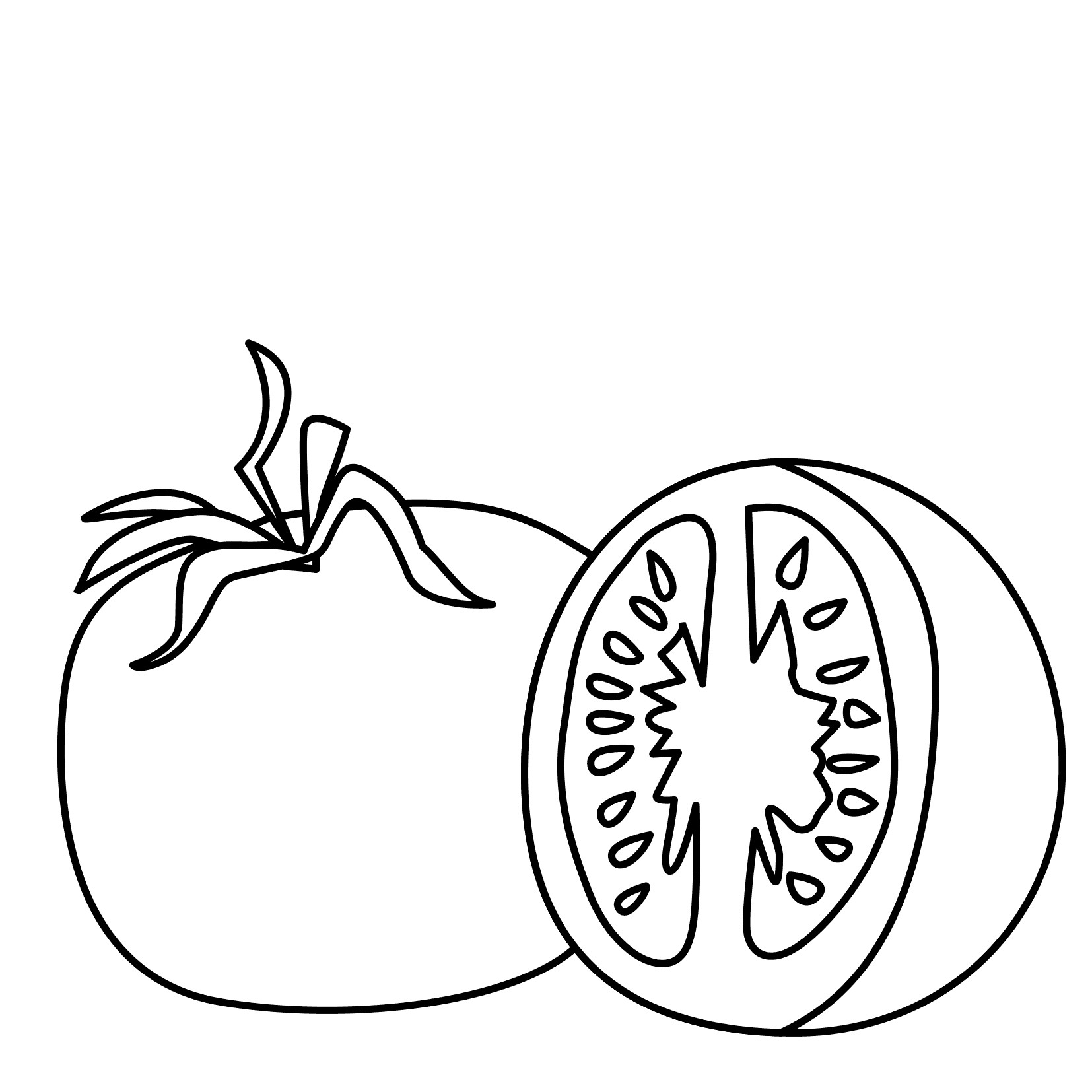 Tomatoes Coloring Pages - Coloring Home