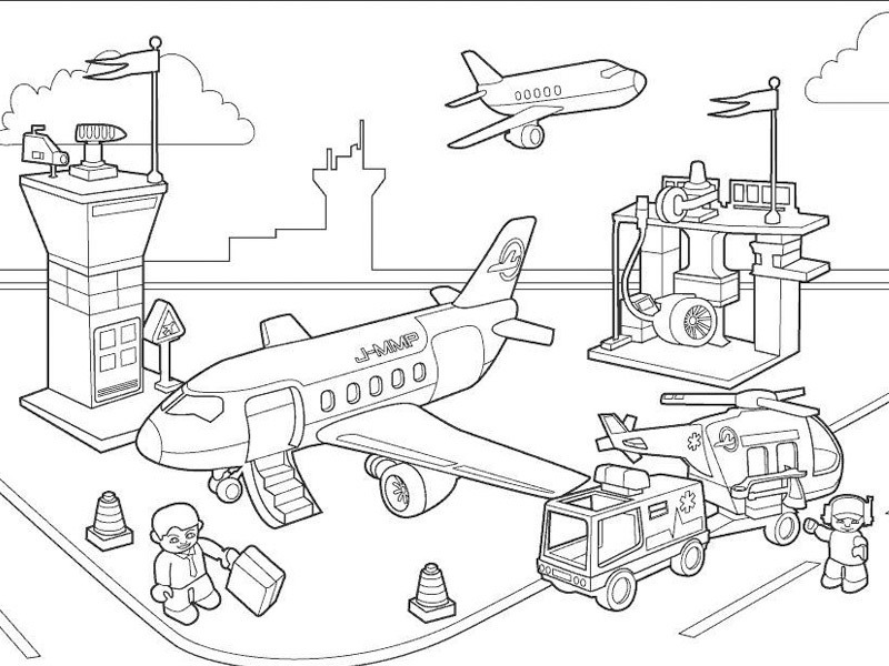 colouring page Airport | coloringpage.ca