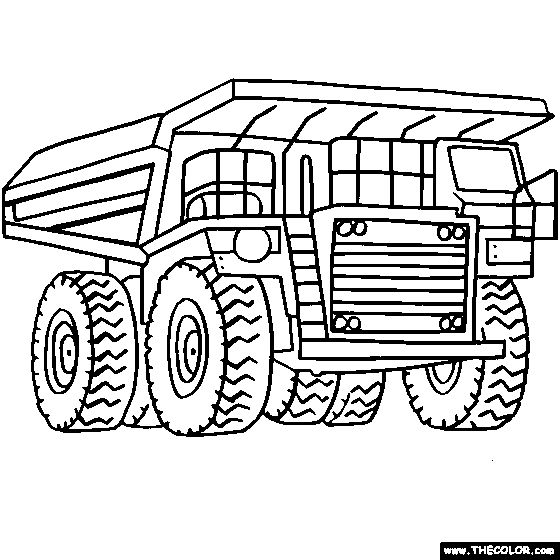 Dump Truck Coloring Page | Color Mega Dump Truck