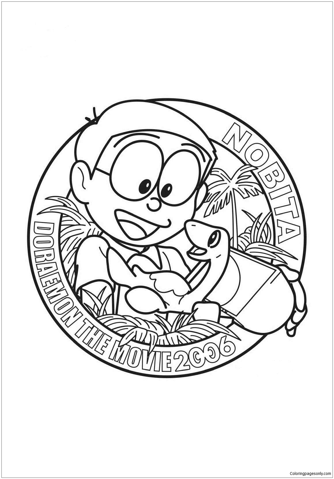 Nobita In Doraemon The Movie Coloring Page - Free Coloring Pages ...