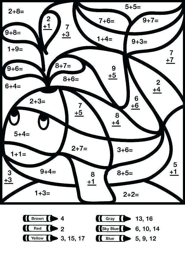 Math Coloring Best For Kids Fun Color Worksheets By Number