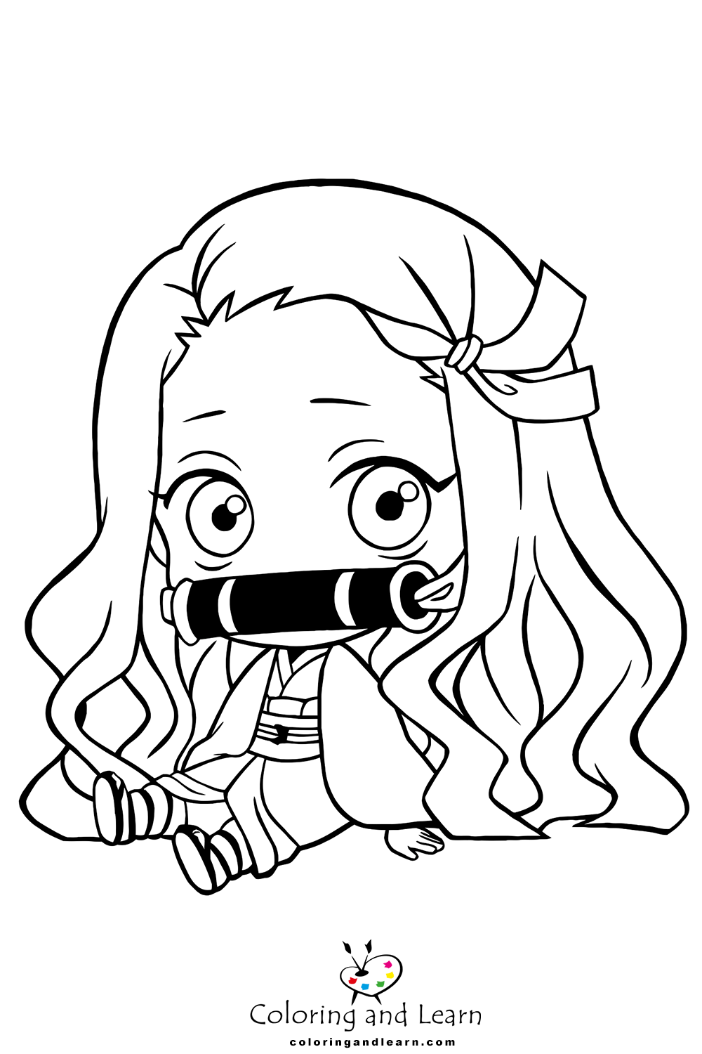 Nezuko (Anime Character) Coloring Pages : r/coloringpages