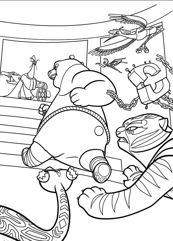 Kung fu panda free to color for children - Kung Fu Panda Kids Coloring Pages