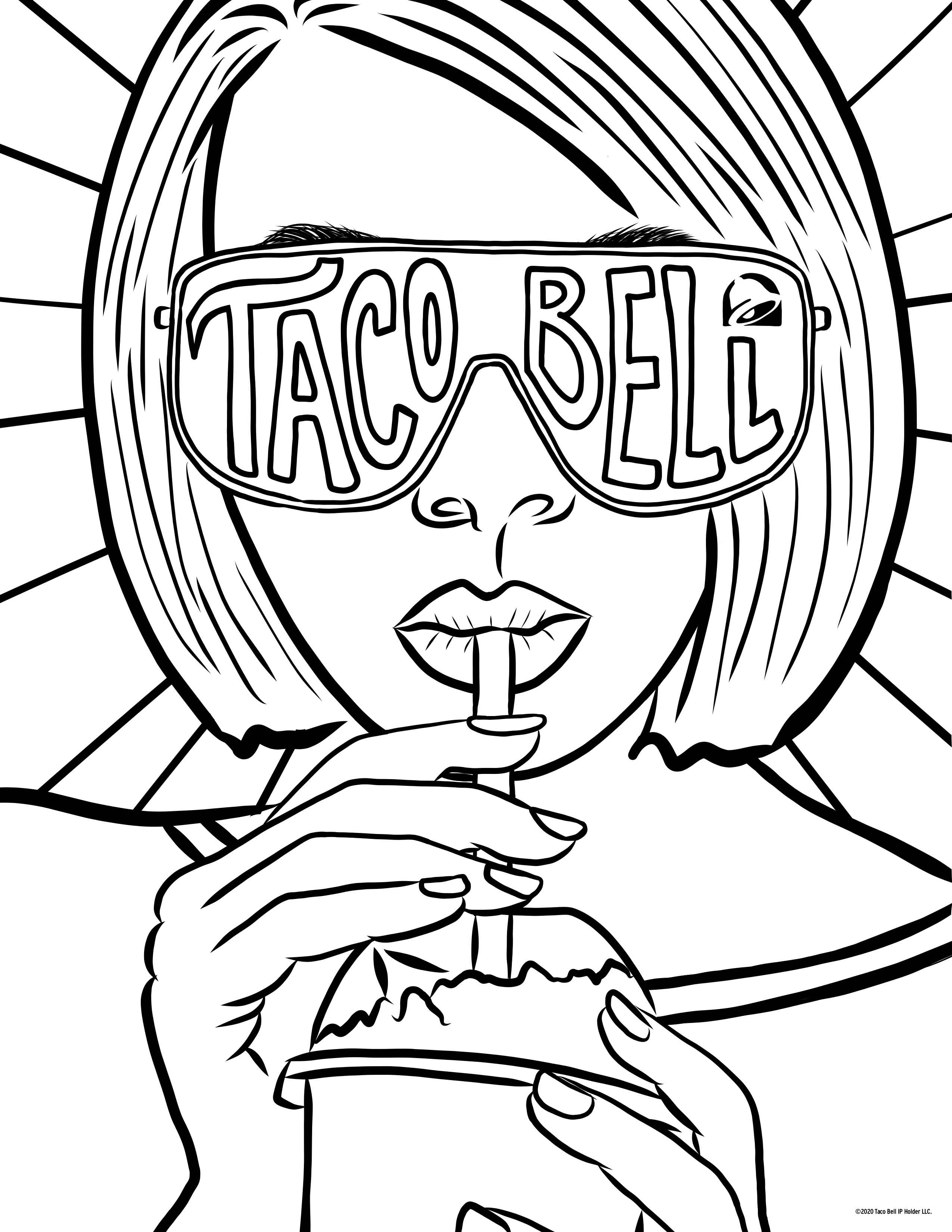 Taco Bell Coloring Pages You Didn't Know You Needed   Coloring Home