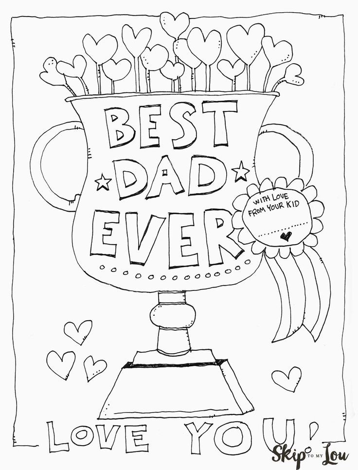 Best Dad Ever Coloring Page | Fathers day coloring page, Father's day  printable, Birthday coloring pages