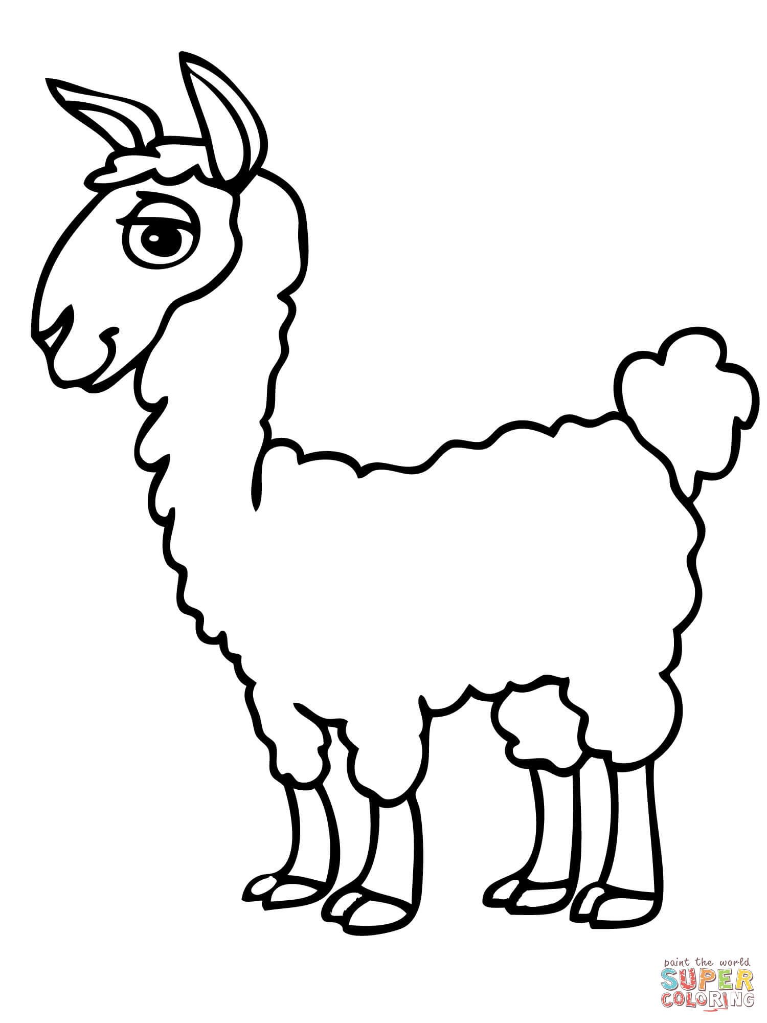 Cute Alpaca coloring page | Free Printable Coloring Pages | Unicorn coloring  pages, Cute coloring pages, Monkey coloring pages