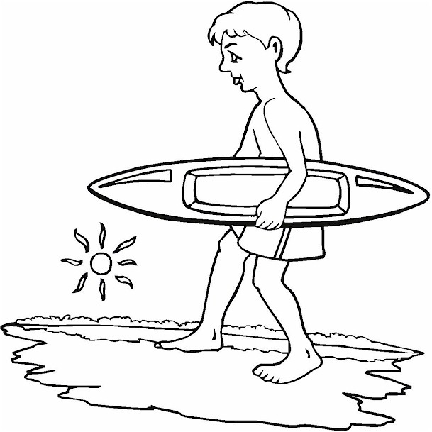 Kid Printables Free Puzzles - Beach Coloring Pages