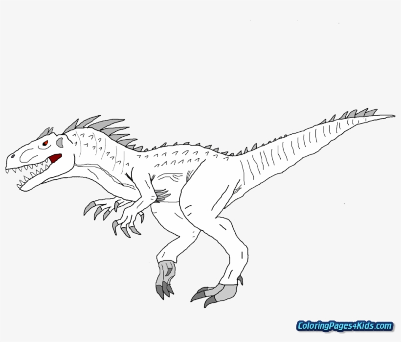 Jurassic World Indominus Rex Coloring Pages - Jurassic World - Free  Transparent PNG Download - PNGkey