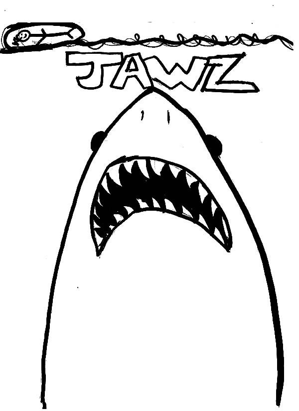 movie poster jaws coloring pages | Coloring pages, Color, Jaws movie