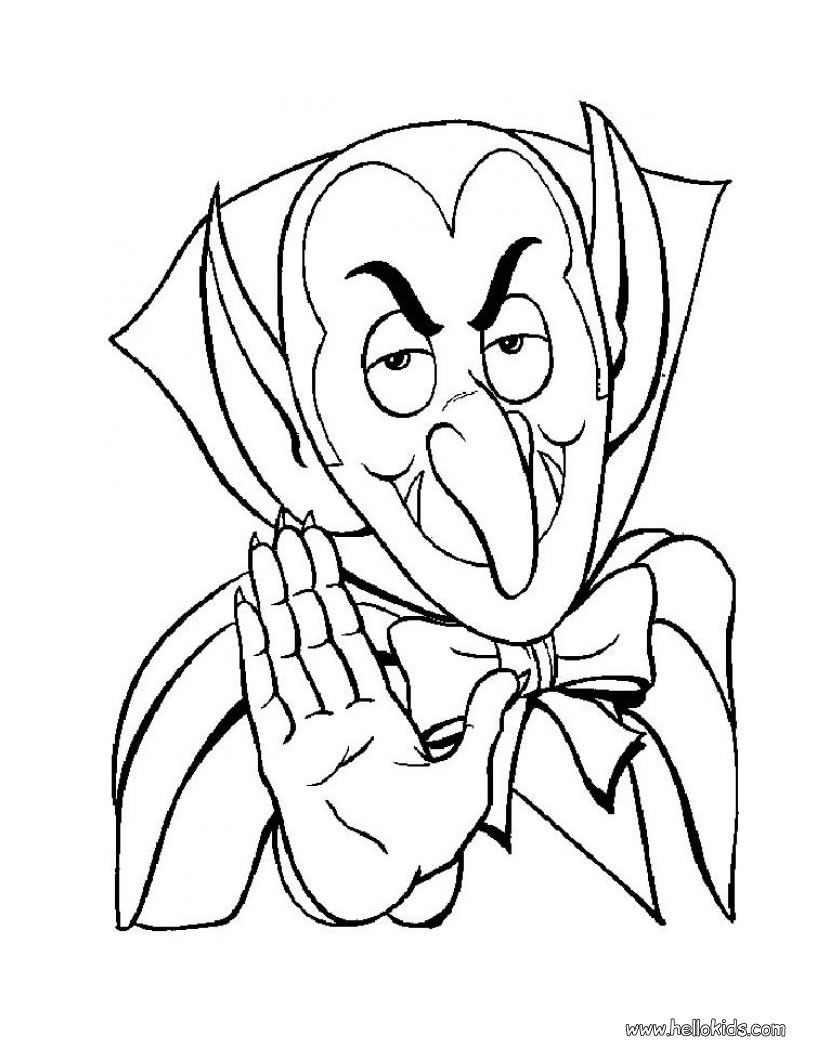 VAMPIRE coloring pages - Blood-sucking vampire