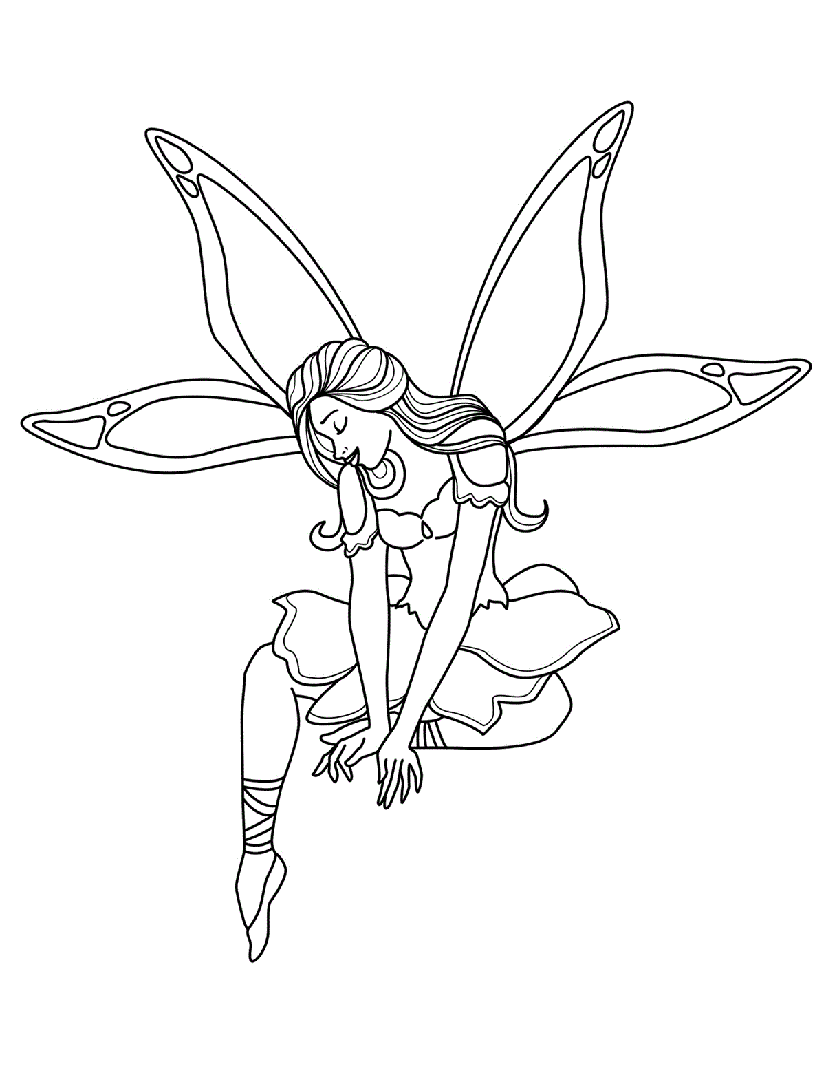 Fairy Colouring Pages Printable Free - High Quality Coloring Pages
