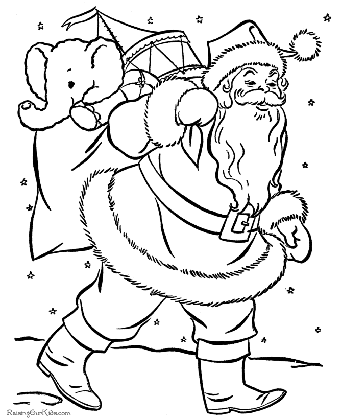 cute santa claus coloring pages