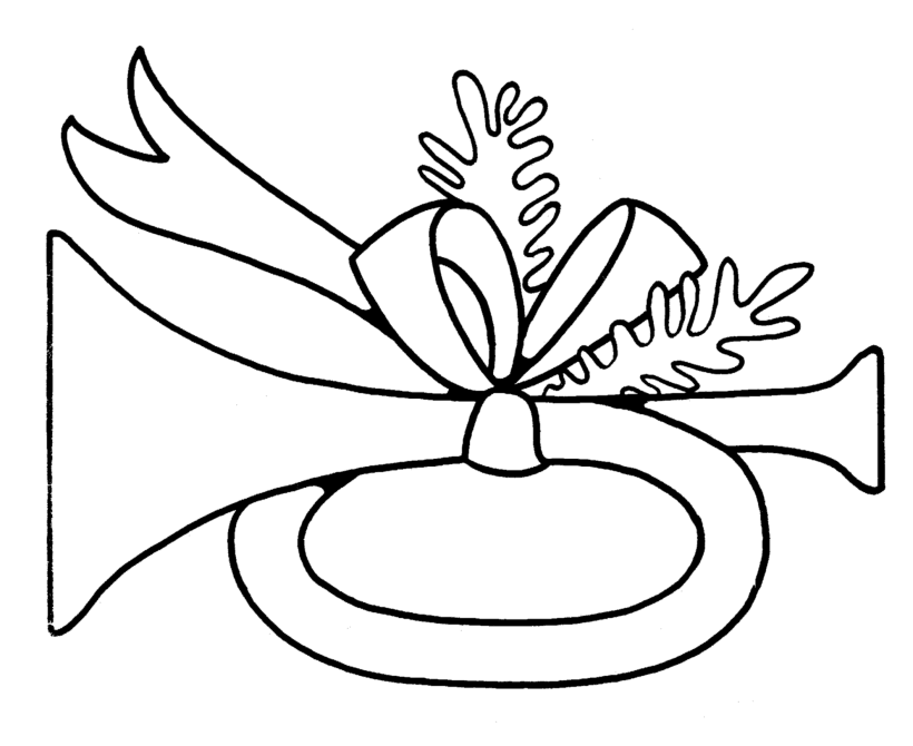 Learning Years: Christmas Coloring Pages - Christmas Horn 