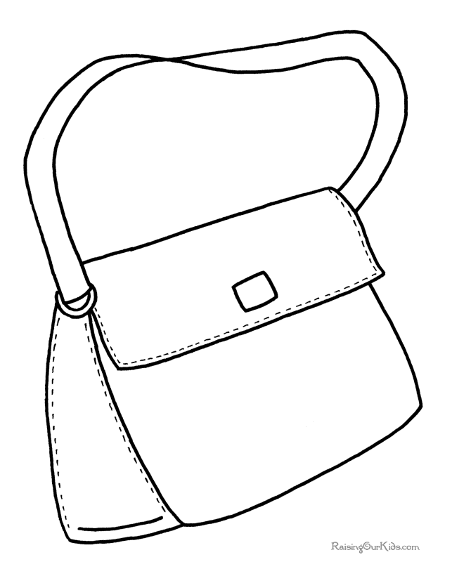 Purse Coloring Pages For Kids | Jaguar Clubs of North America