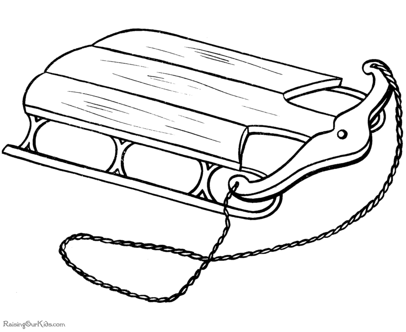 Coloring Pages for Christmas - New Sled!